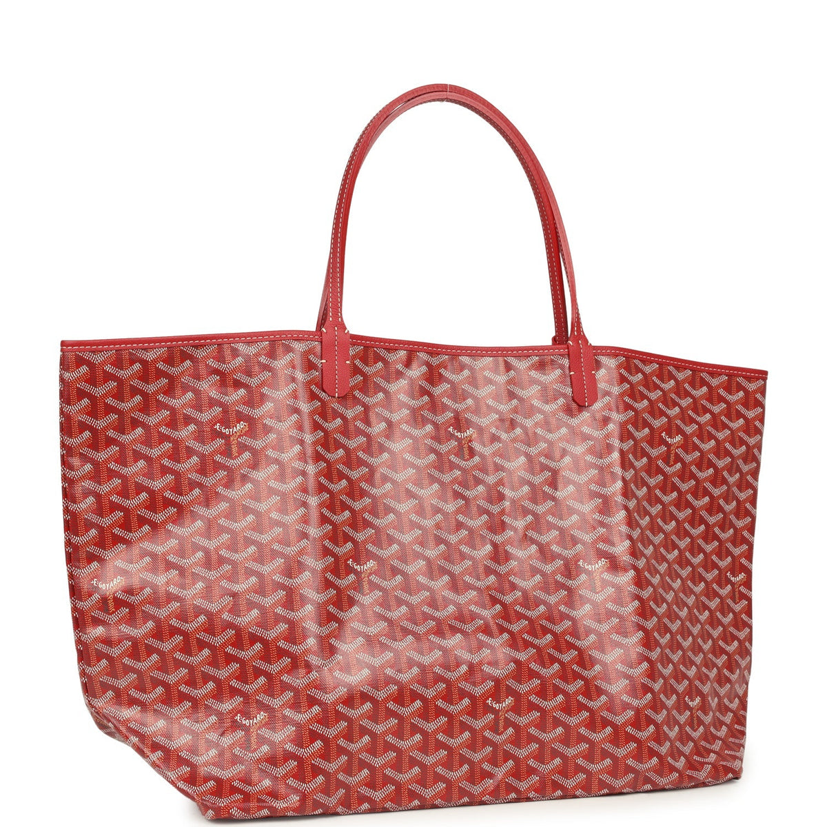 Goyard Goyardine Red Saint Louis GM Tote Bag Palladium Hardware
