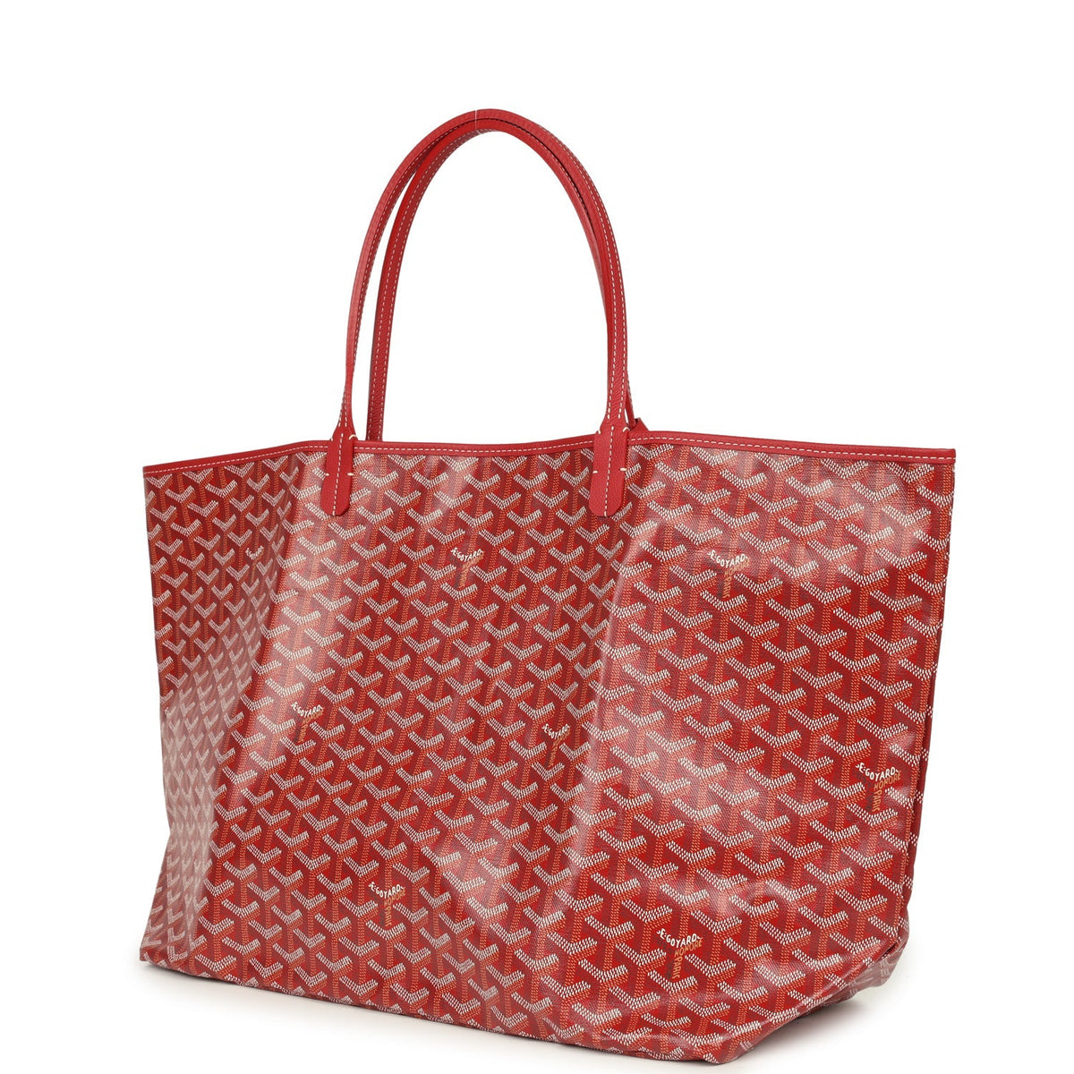 Goyard Goyardine Red Saint Louis GM Tote Bag Palladium Hardware