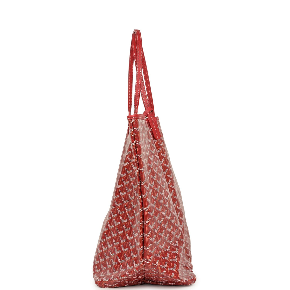 Goyard Goyardine Red Saint Louis GM Tote Bag Palladium Hardware