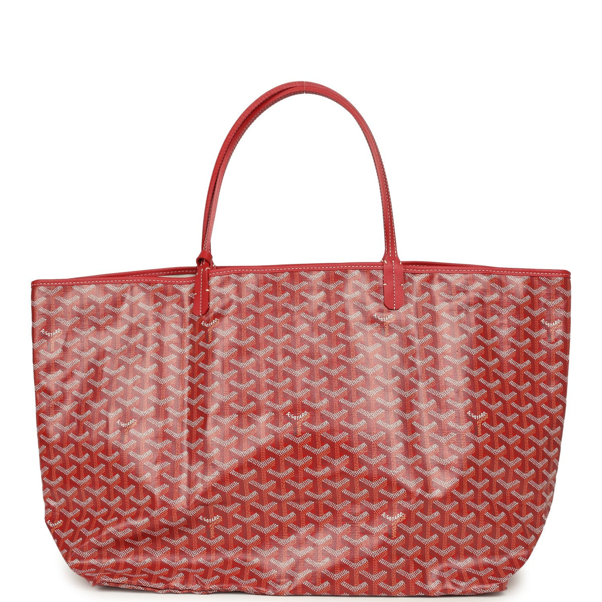 Goyard Goyardine Red Saint Louis GM Tote Bag Palladium Hardware