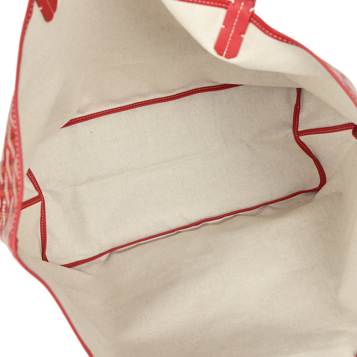Goyard Goyardine Red Saint Louis GM Tote Bag Palladium Hardware
