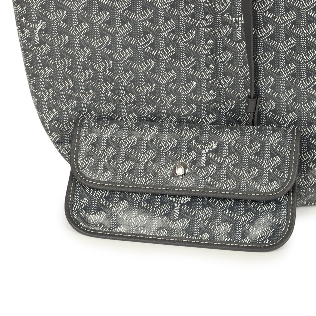 Goyard Goyardine Grey St. Louis GM Tote Bag Palladium Hardware