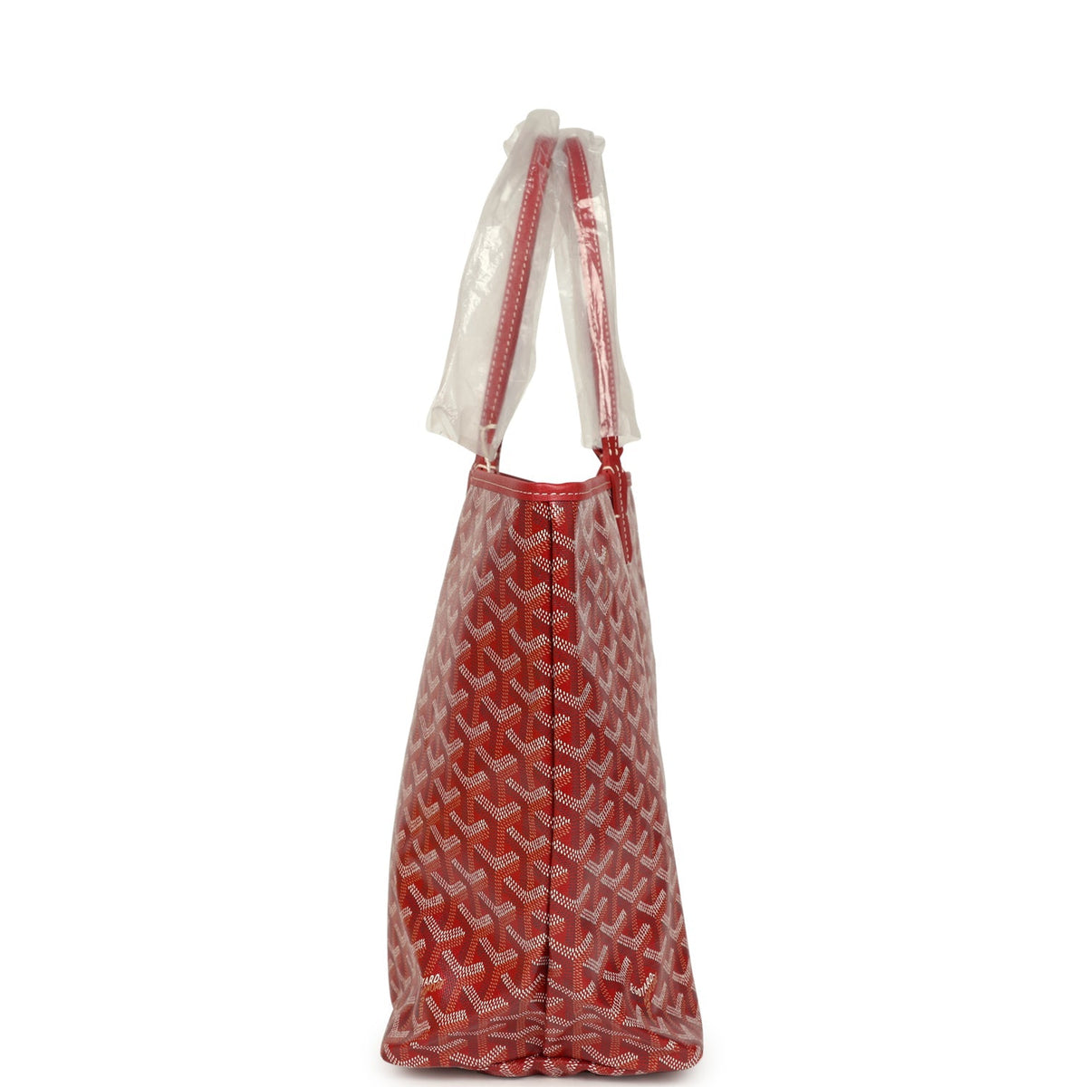 Goyard Goyardine Red Saint Louis PM Tote Bag Palladium Hardware