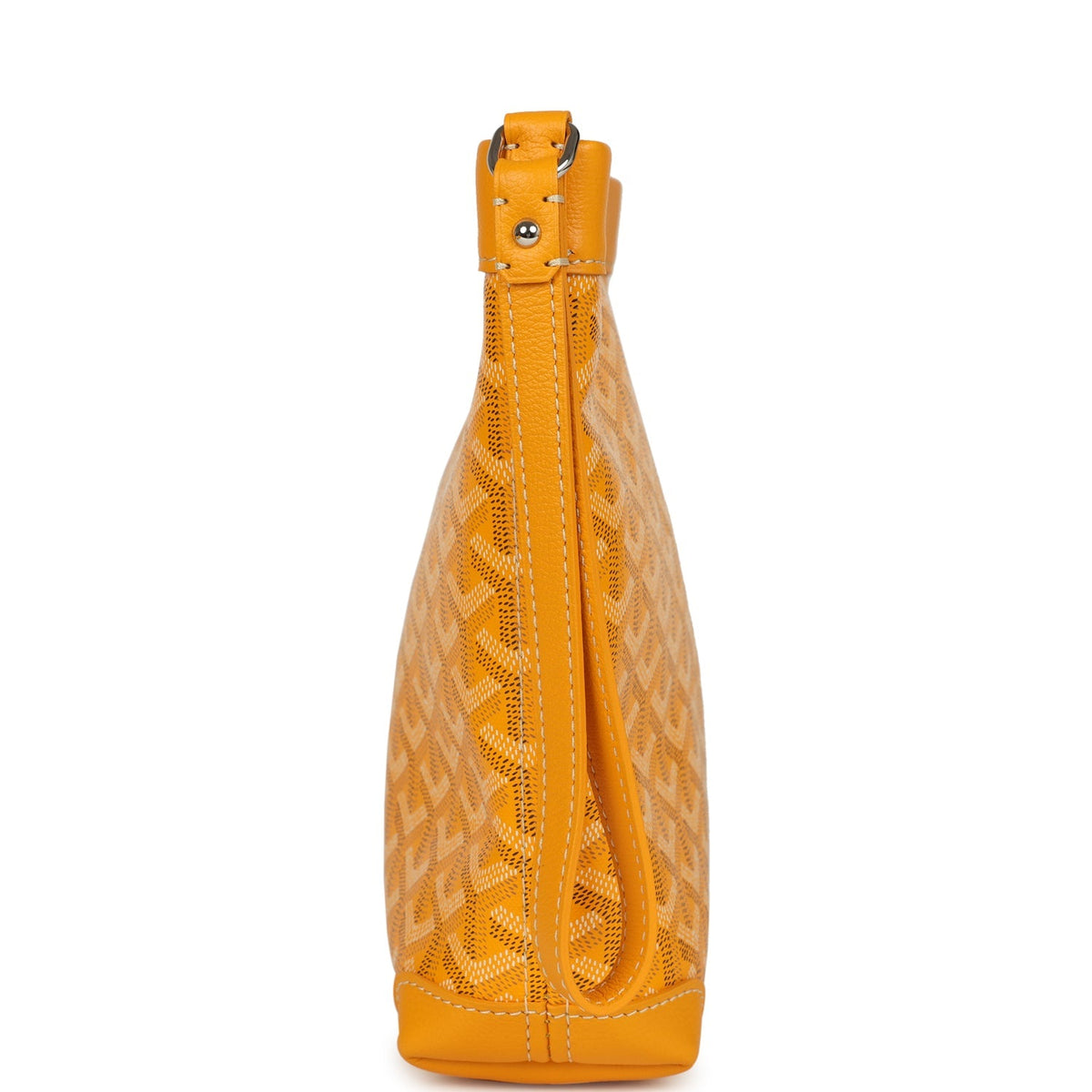 Goyard Goyardine Canvas Yellow Conti Pouch Palladium Hardware