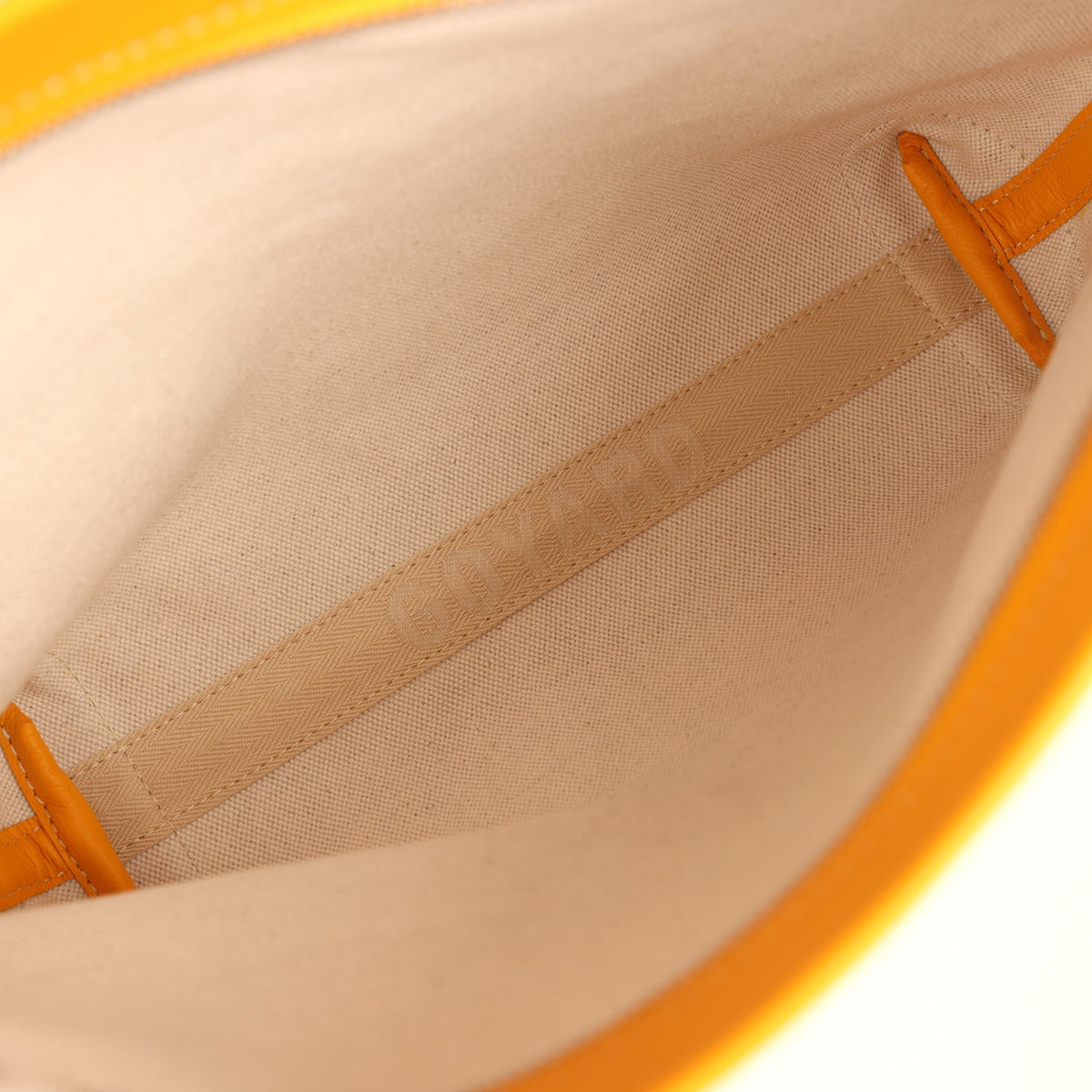 Goyard Goyardine Canvas Yellow Conti Pouch Palladium Hardware
