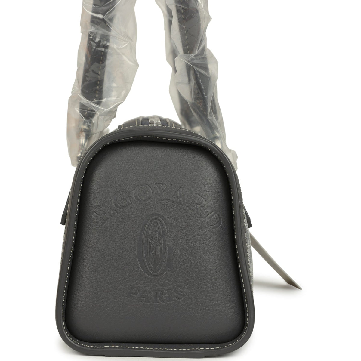 Goyard Goyardine Canvas Bonbonnière Bag Grey Chevroches Calfskin Palladium Hardware