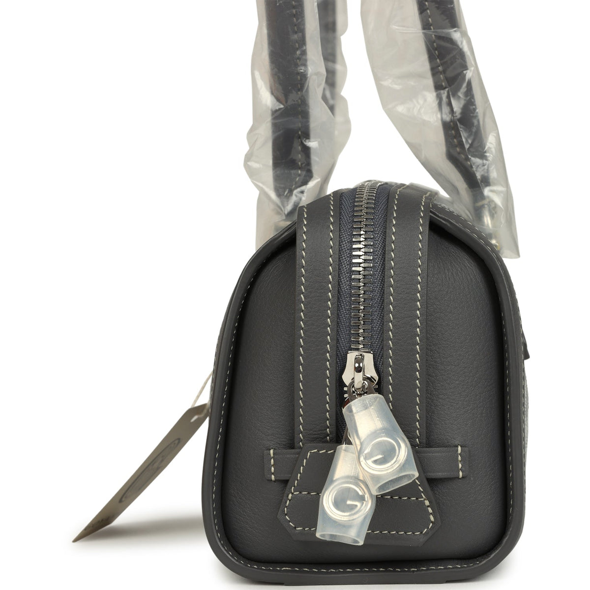 Goyard Goyardine Canvas Bonbonnière Bag Grey Chevroches Calfskin Palladium Hardware