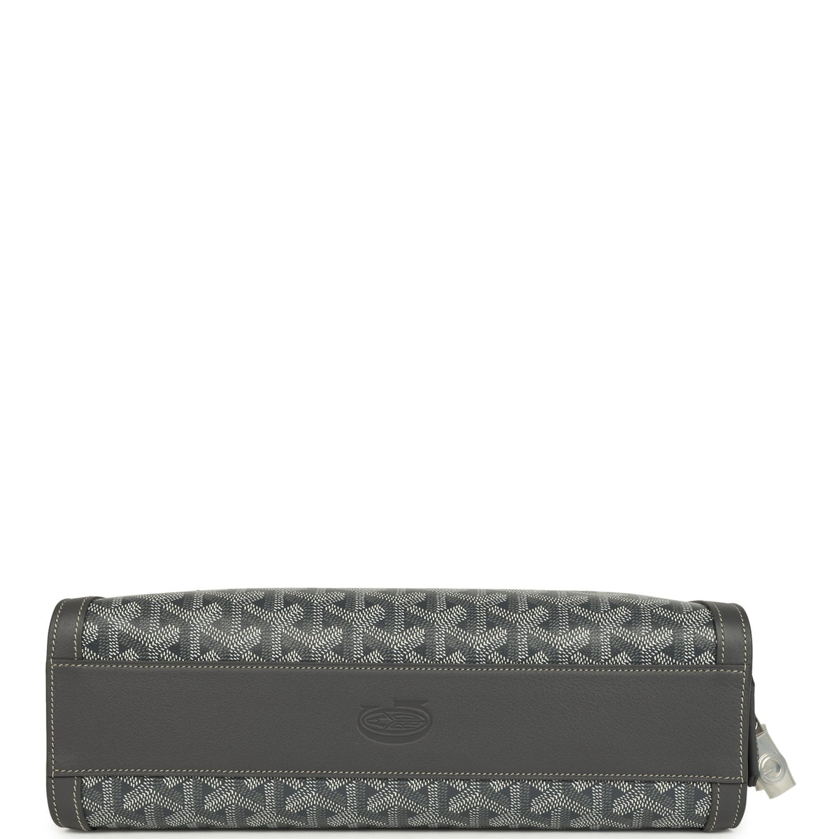 Goyard Goyardine Canvas Bonbonnière Bag Grey Chevroches Calfskin Palladium Hardware