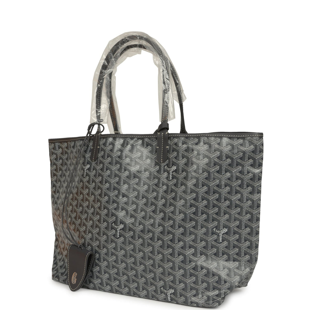 Goyard Goyardine Grey Saint Louis PM Tote Bag Palladium Hardware