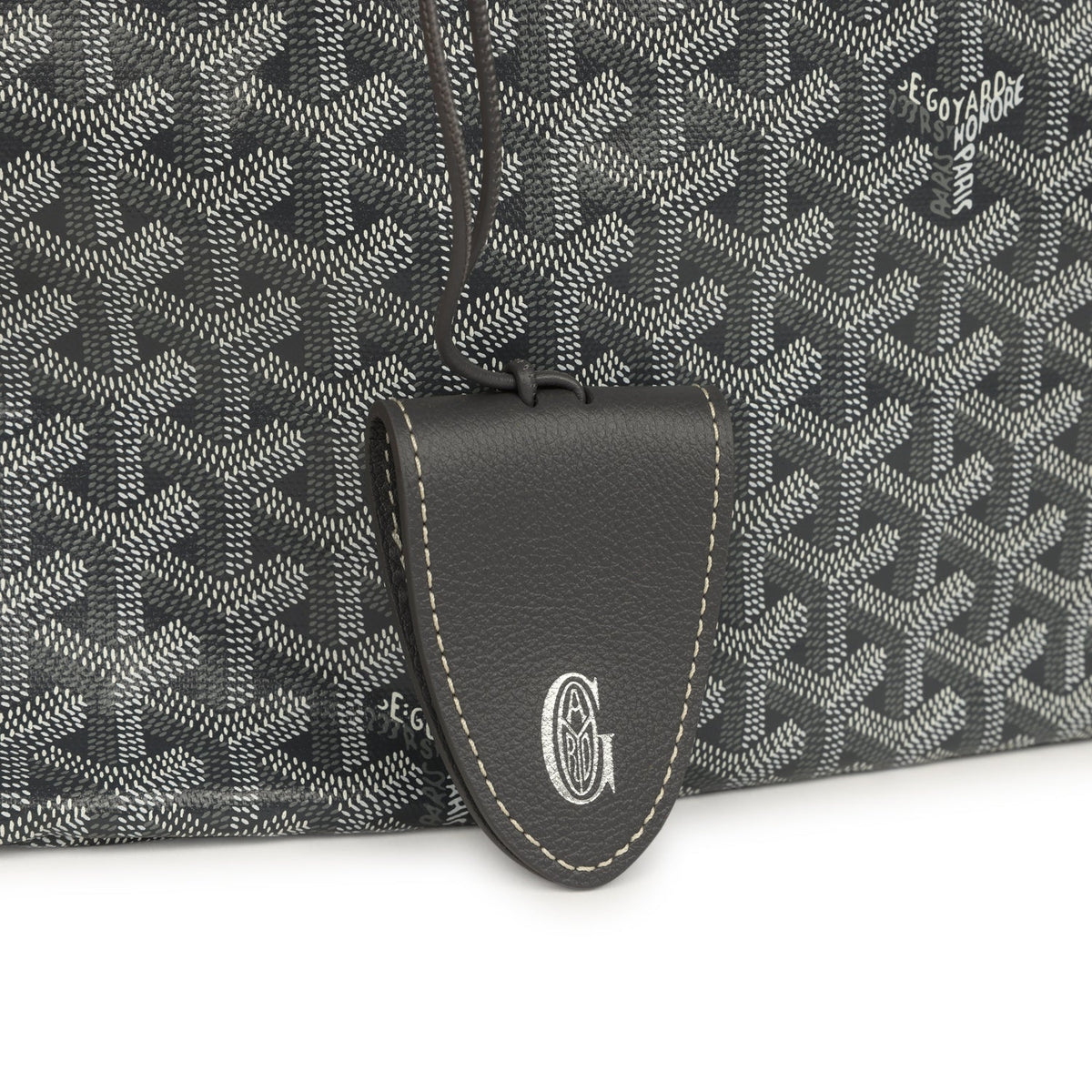 Goyard Goyardine Grey Saint Louis PM Tote Bag Palladium Hardware