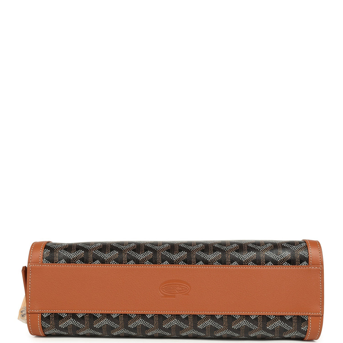 Goyard Goyardine Canvas Bonbonnière Bag Black, Brown Chevroches Calfskin Palladium Hardware