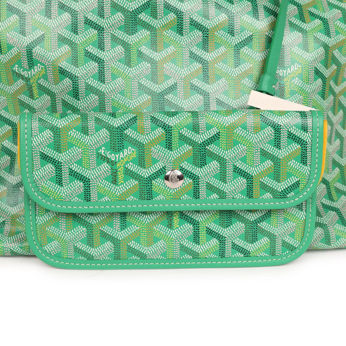 Goyard Goyardine Meadow Green Boheme PM Hobo Bag Palladium Hardware