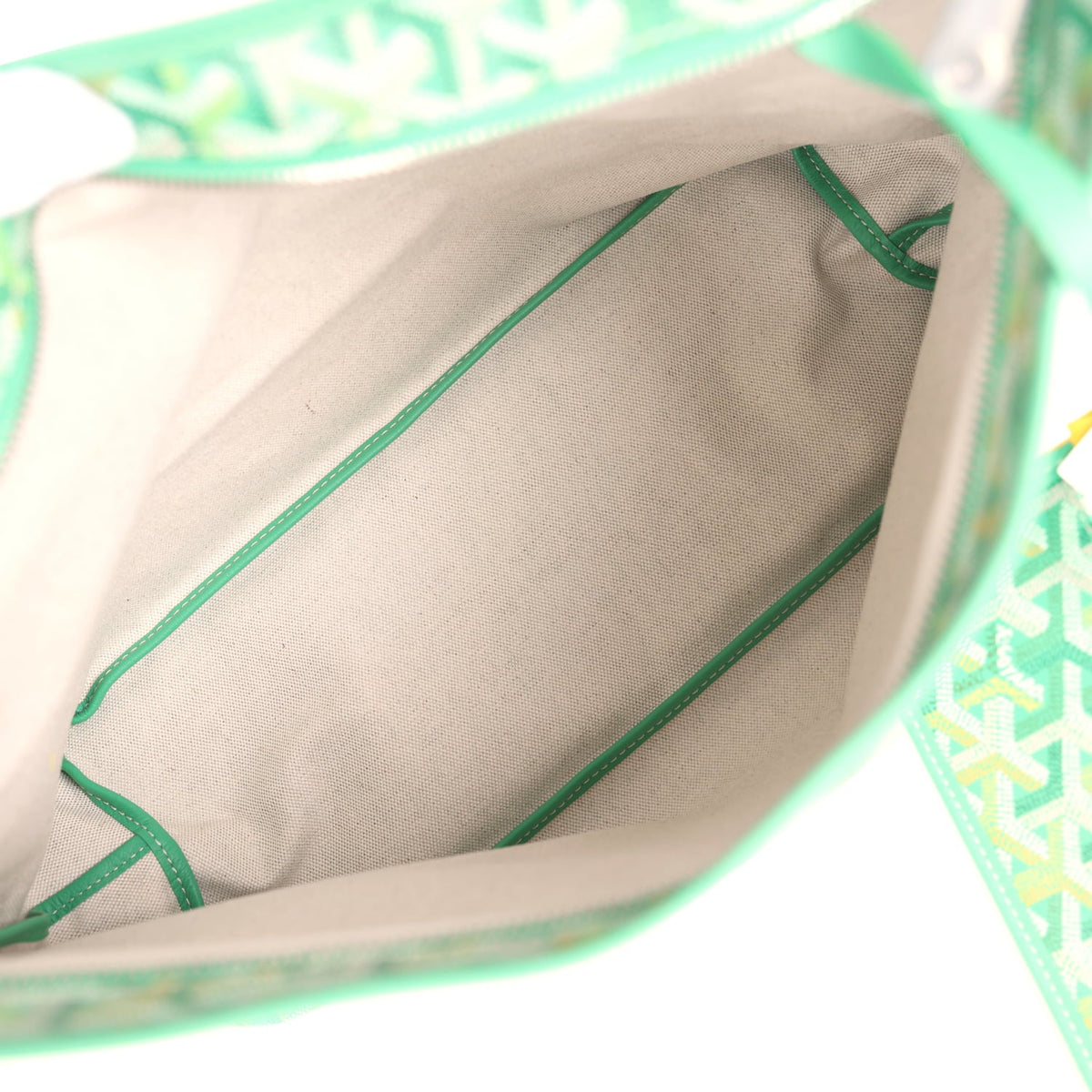 Goyard Goyardine Meadow Green Boheme PM Hobo Bag Palladium Hardware