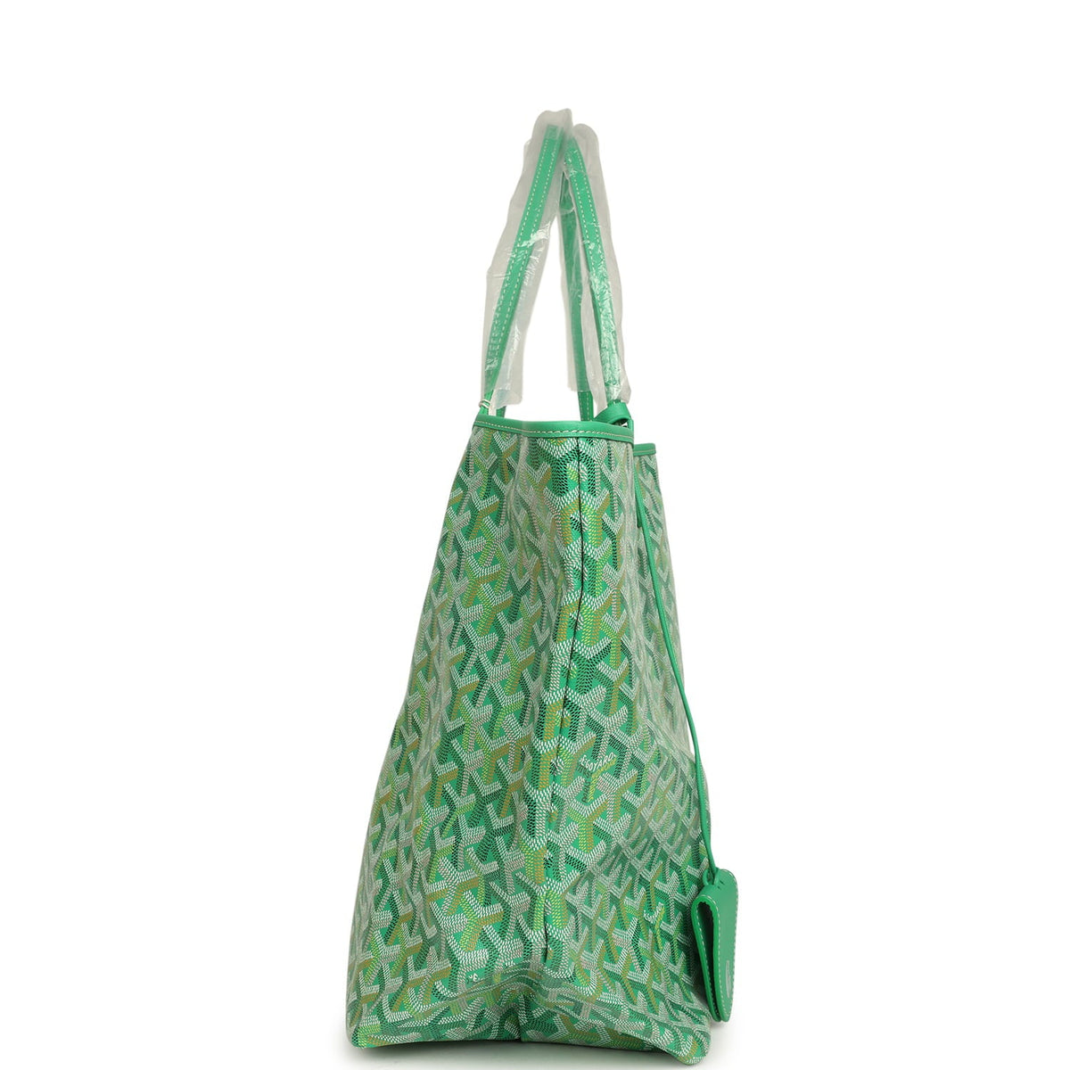 Goyard Goyardine Meadow Green Saint Louis GM Tote Palladium Hardware