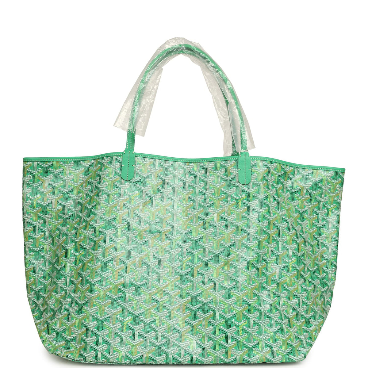 Goyard Goyardine Meadow Green Saint Louis GM Tote Palladium Hardware