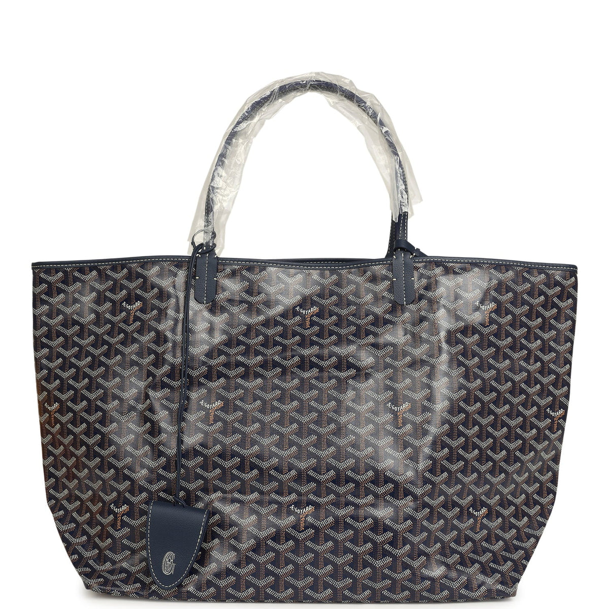 Goyard Goyardine Navy Saint Louis GM Tote Bag Palladium Hardware