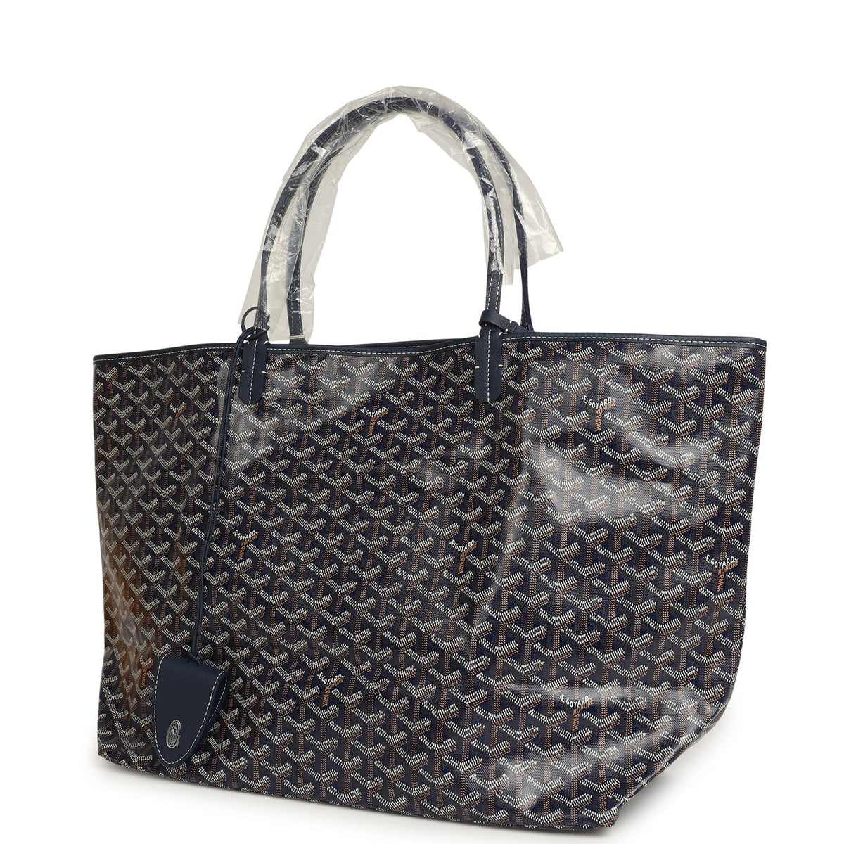 Goyard Goyardine Navy Saint Louis GM Tote Bag Palladium Hardware