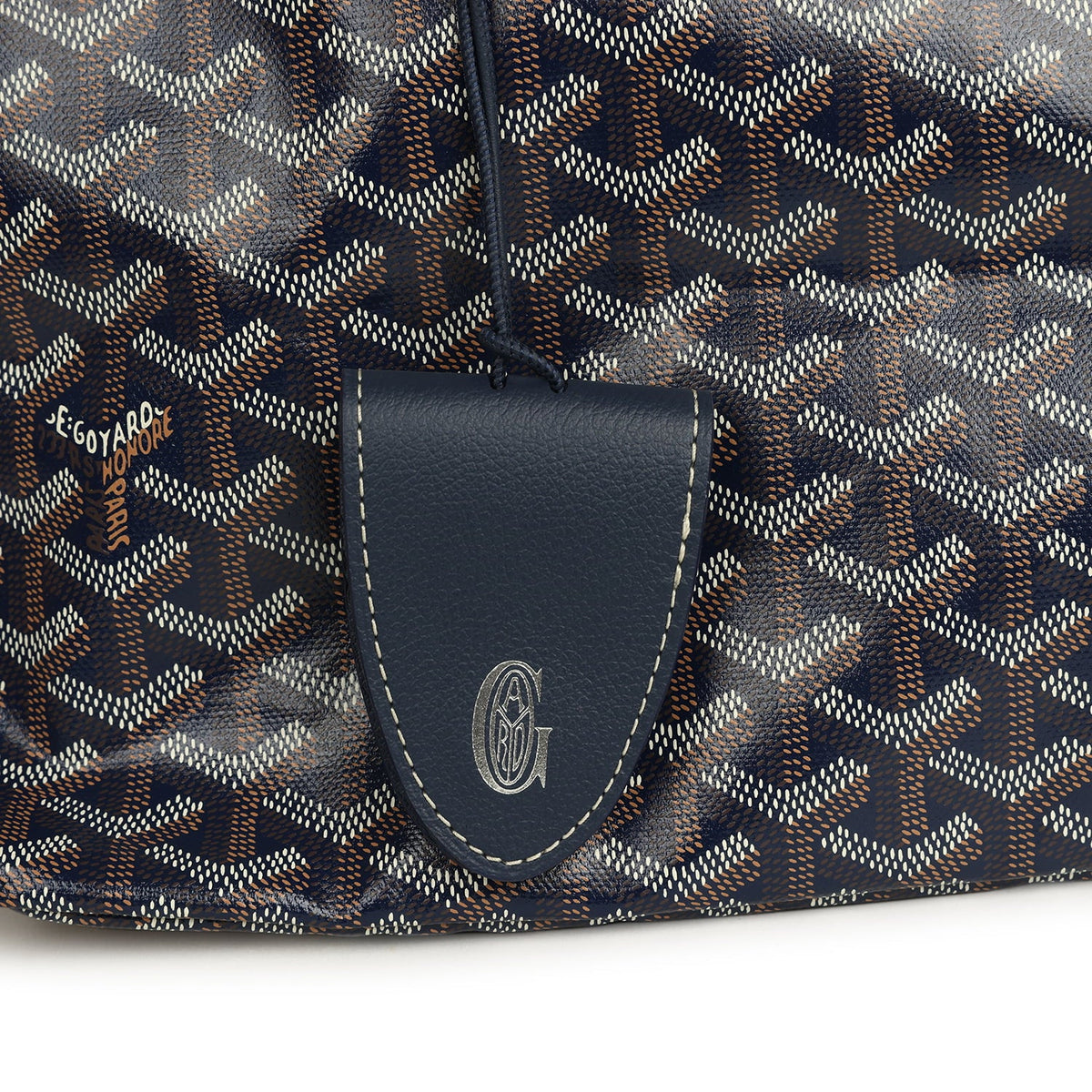 Goyard Goyardine Navy Saint Louis GM Tote Bag Palladium Hardware