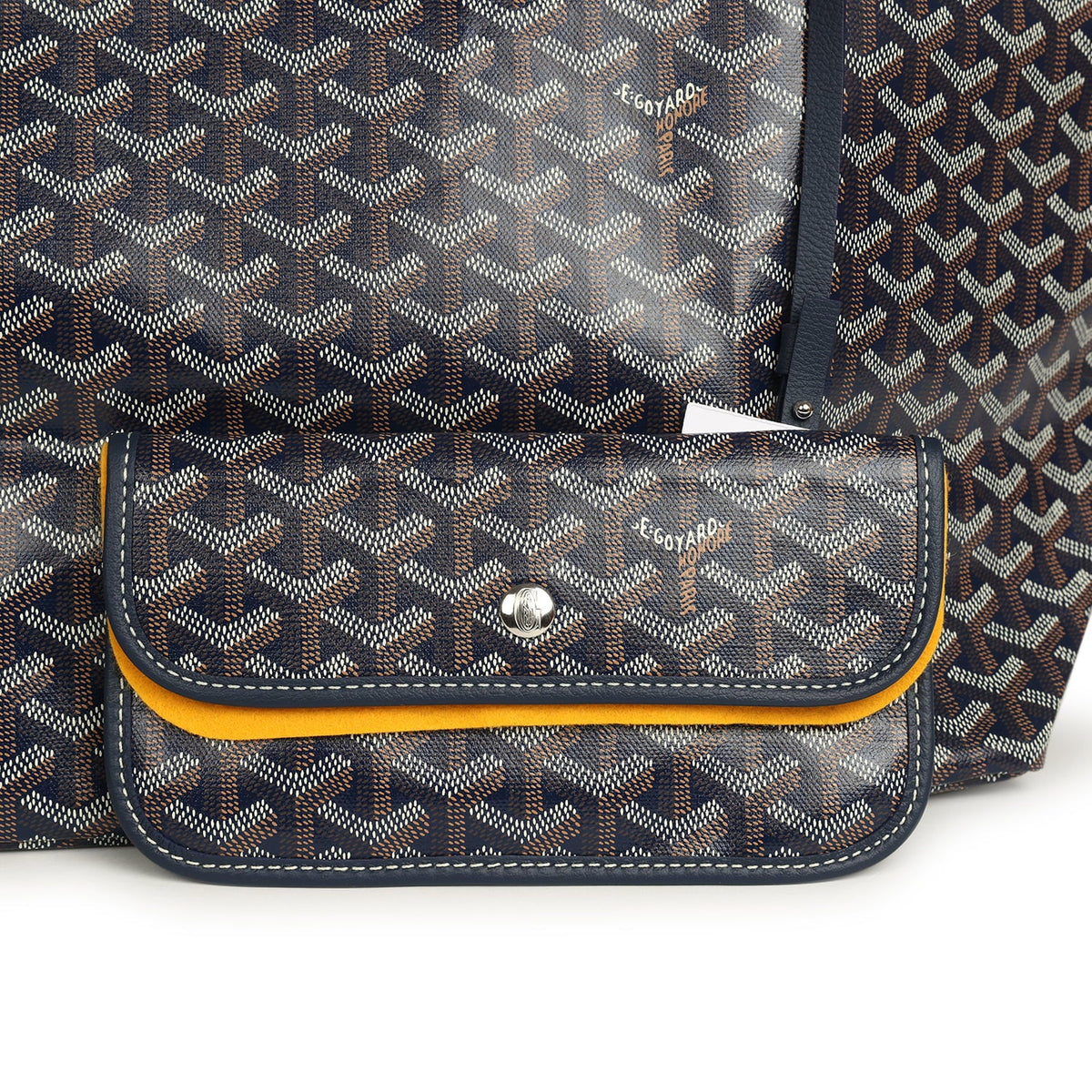 Goyard Goyardine Navy Saint Louis GM Tote Bag Palladium Hardware