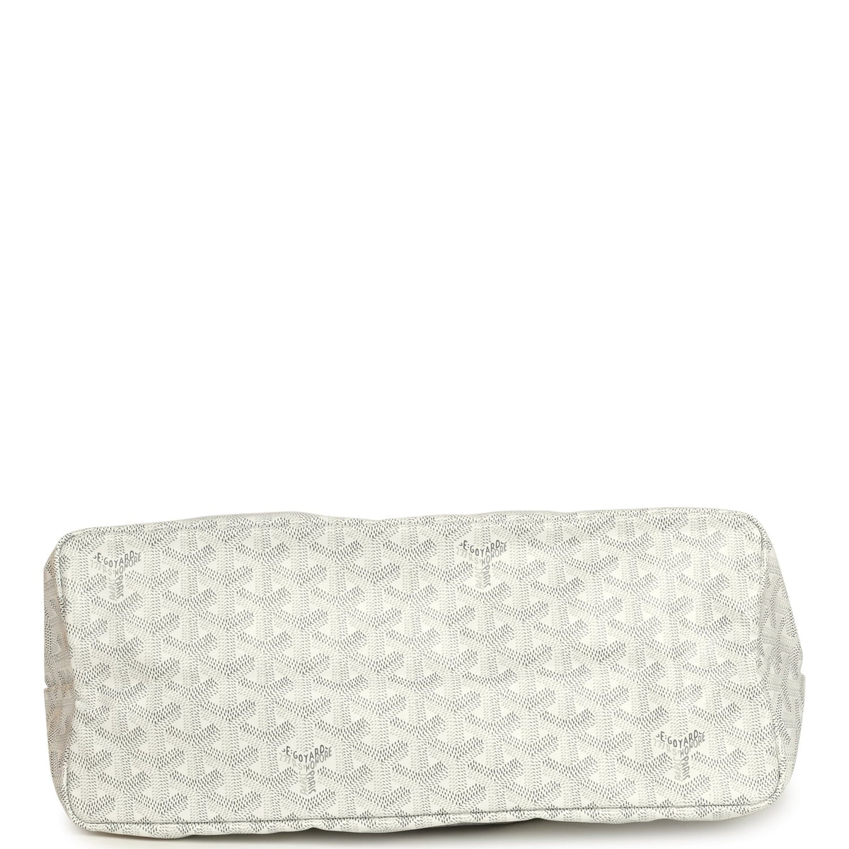 Goyard Goyardine White Saint Louis PM Tote Bag Palladium Hardware