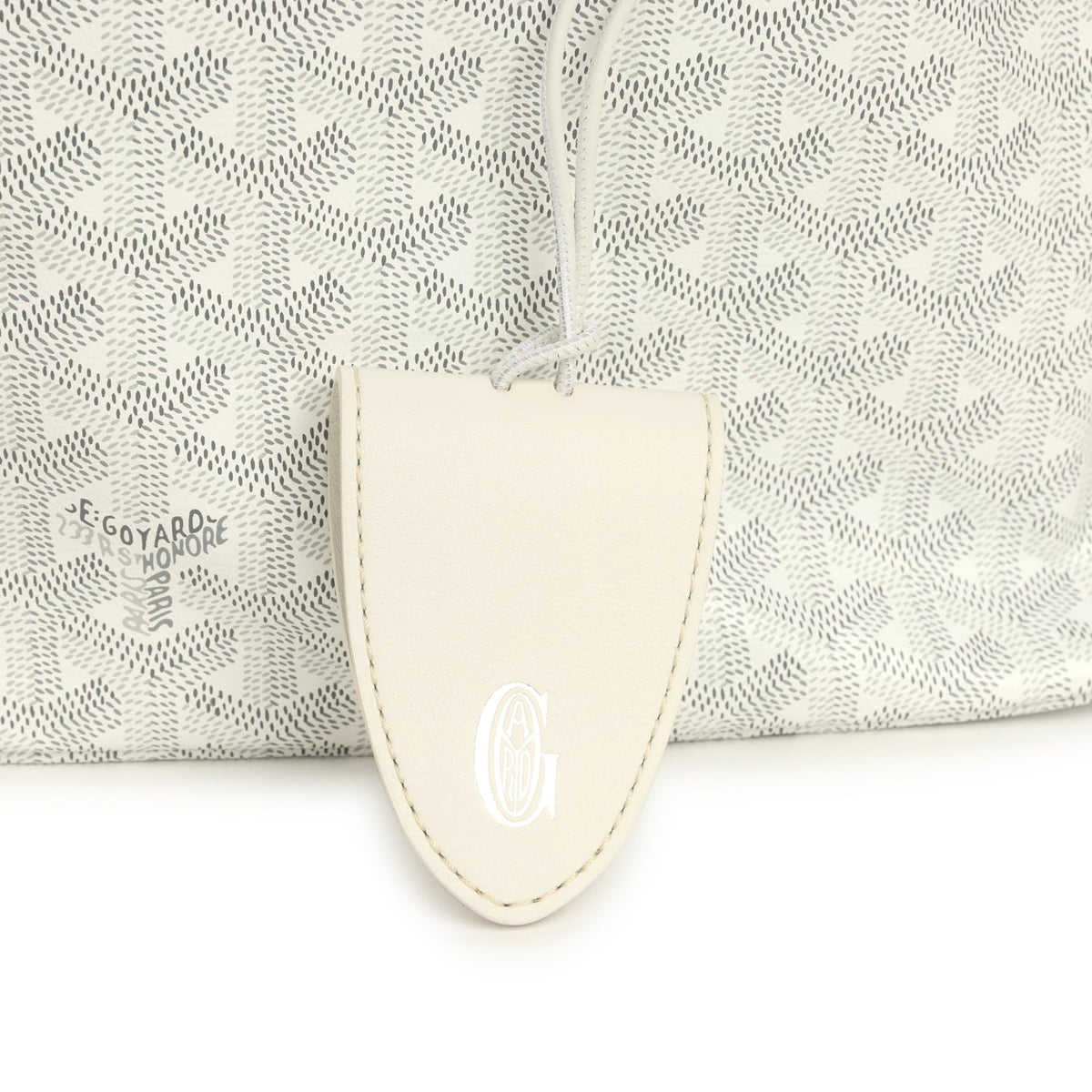 Goyard Goyardine White Saint Louis PM Tote Bag Palladium Hardware