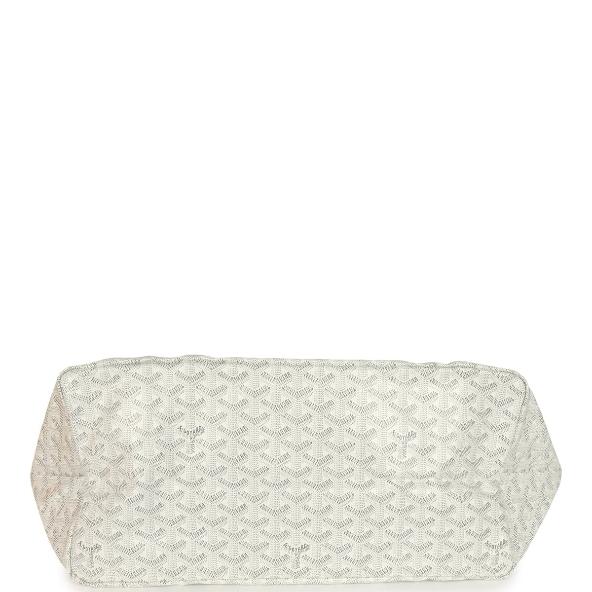 Goyard Goyardine Canvas White Saint Louis GM Tote Palladium Hardware