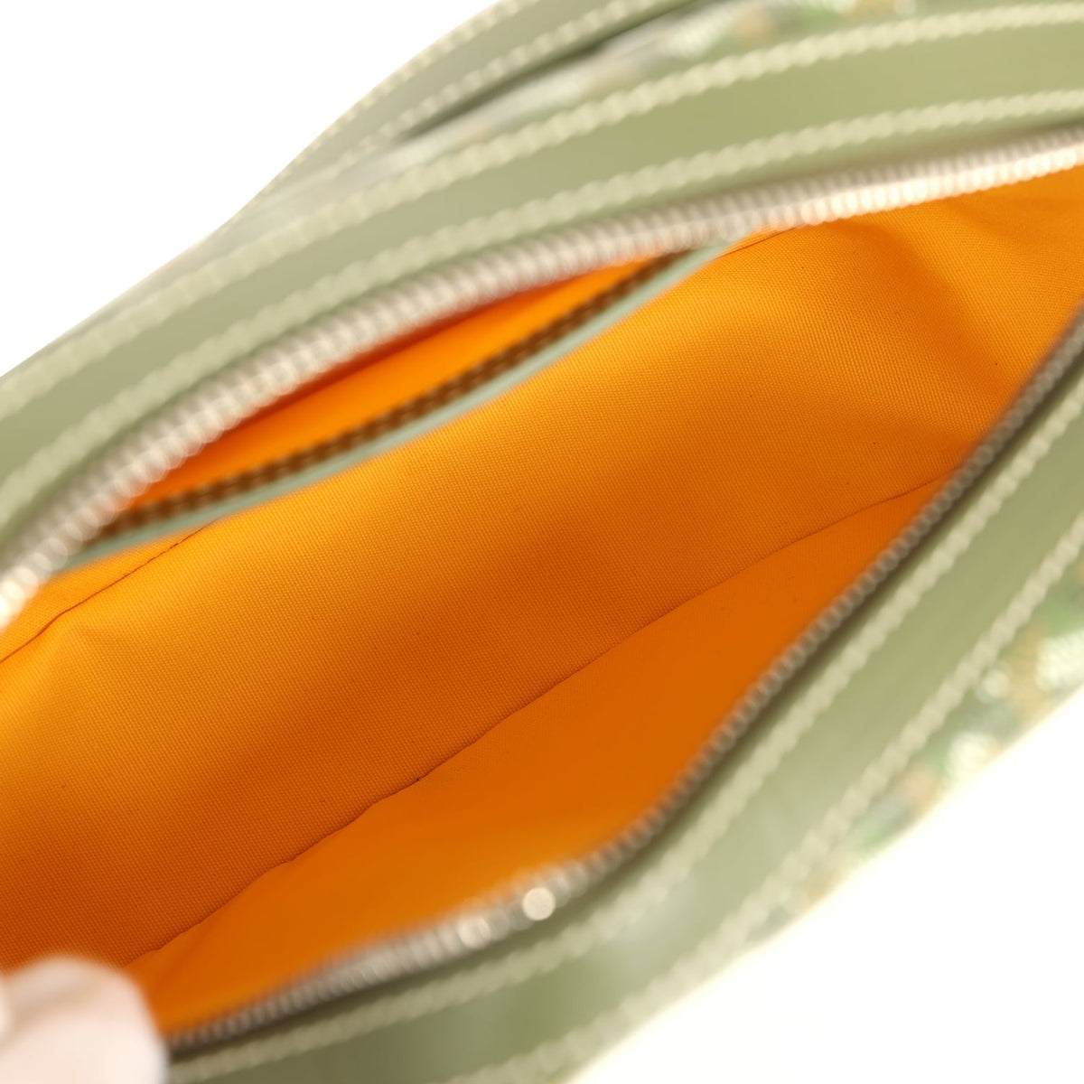 Goyard Goyardine Khaki Cap Vert PM Bag Palladium Hardware