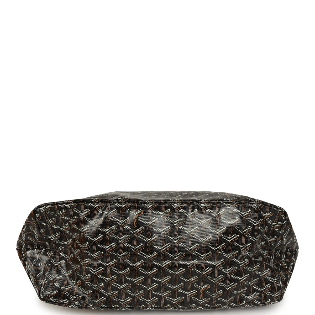 Goyard Goyardine Black and Brown Saint Louis PM Tote Bag Palladium Hardware