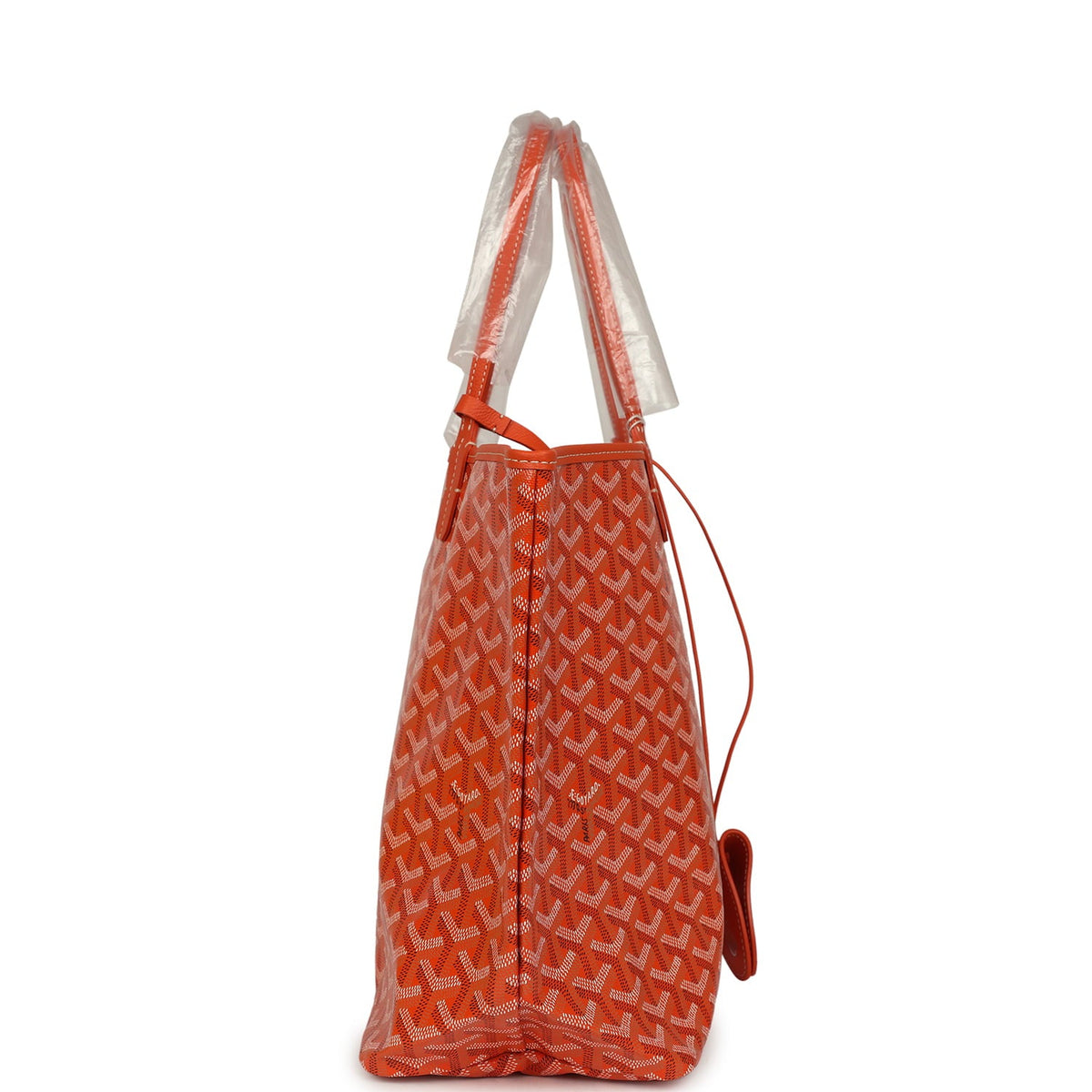 Goyard Goyardine Canvas Orange Saint Louis PM Tote Palladium Hardware
