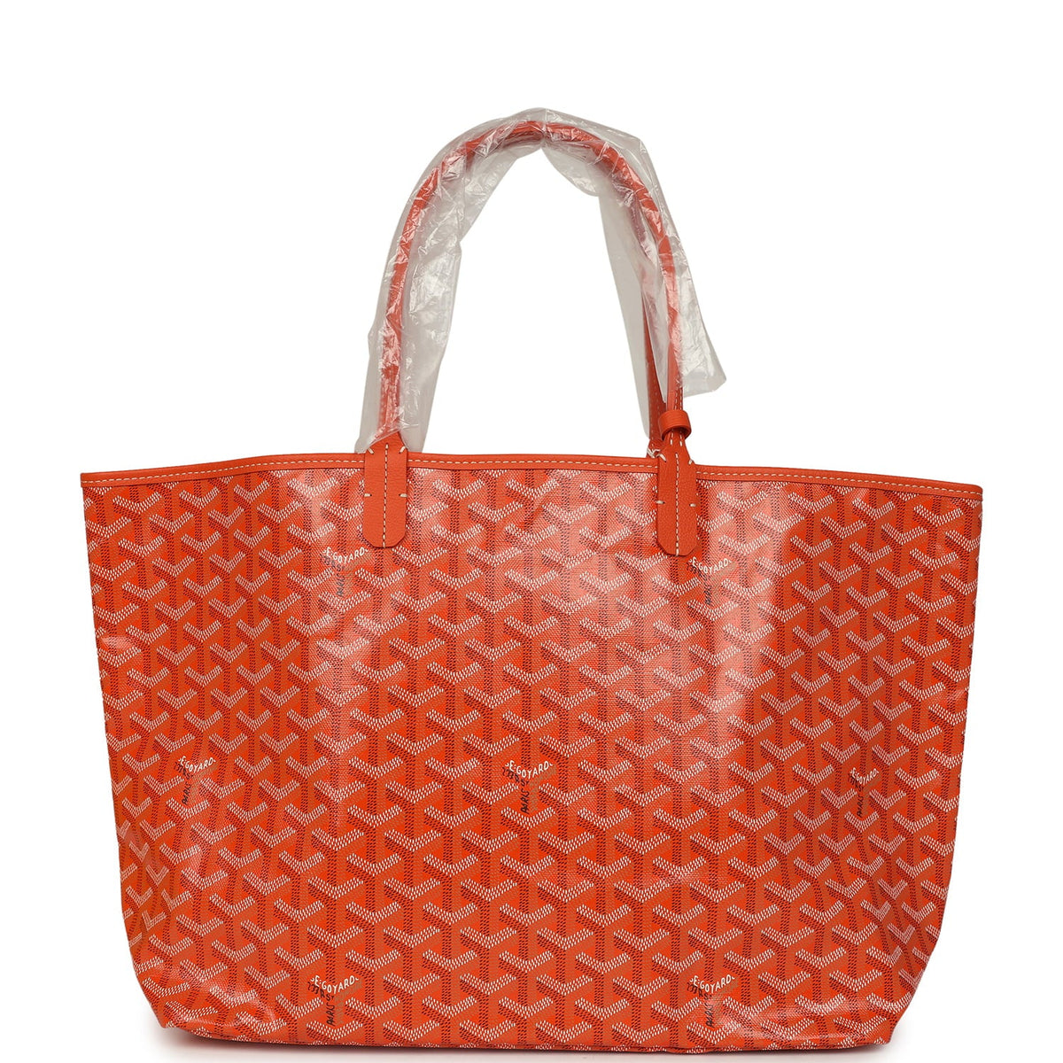 Goyard Goyardine Canvas Orange Saint Louis PM Tote Palladium Hardware