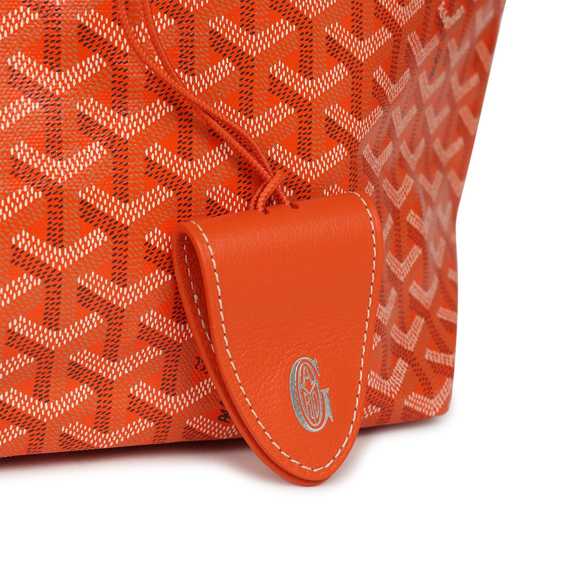 Goyard Goyardine Canvas Orange Saint Louis PM Tote Palladium Hardware