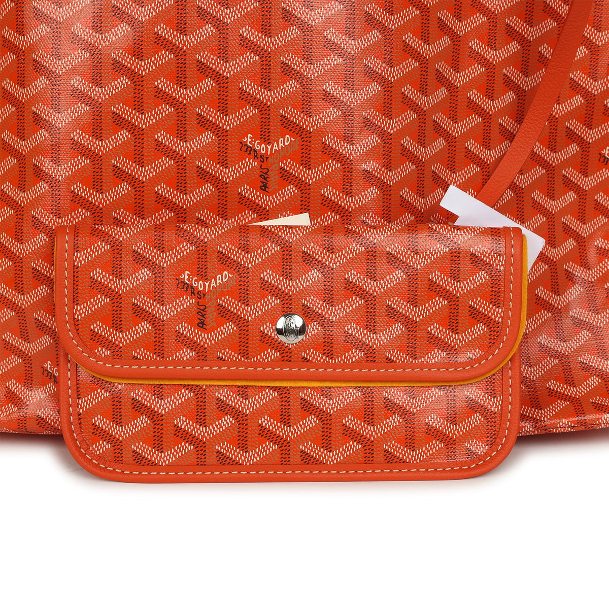 Goyard Goyardine Canvas Orange Saint Louis PM Tote Palladium Hardware