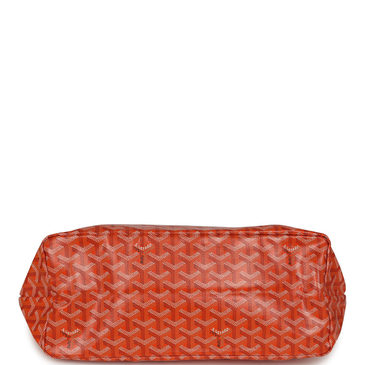 Goyard Goyardine Canvas Orange Saint Louis PM Tote Palladium Hardware