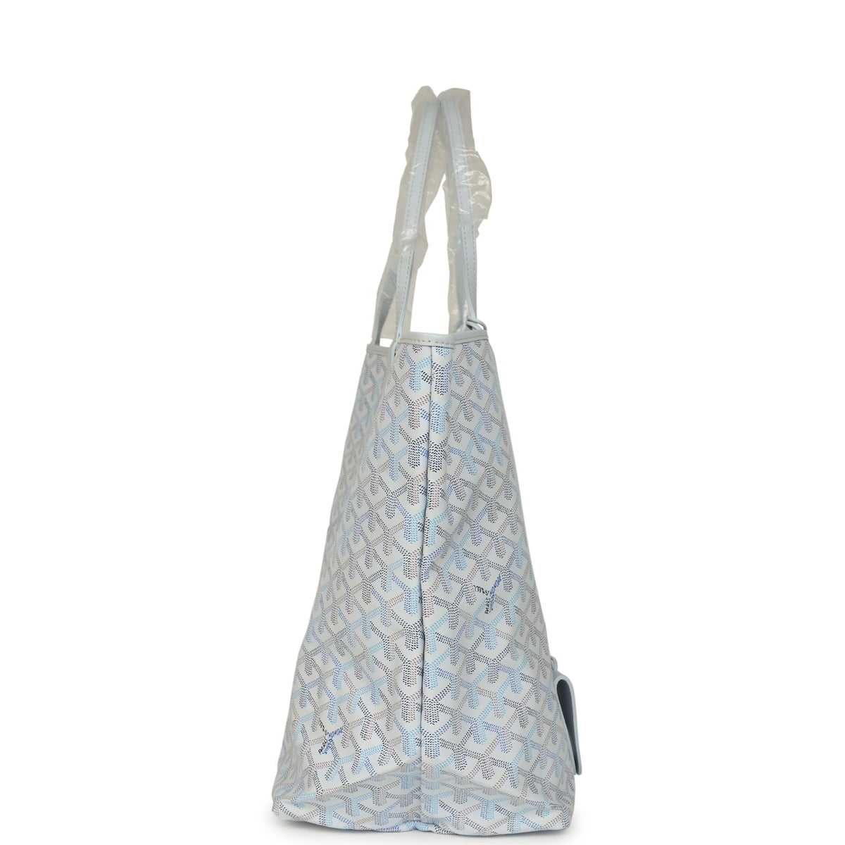 Goyard Goyardine Polar Blue Saint Louis GM Tote Palladium Hardware