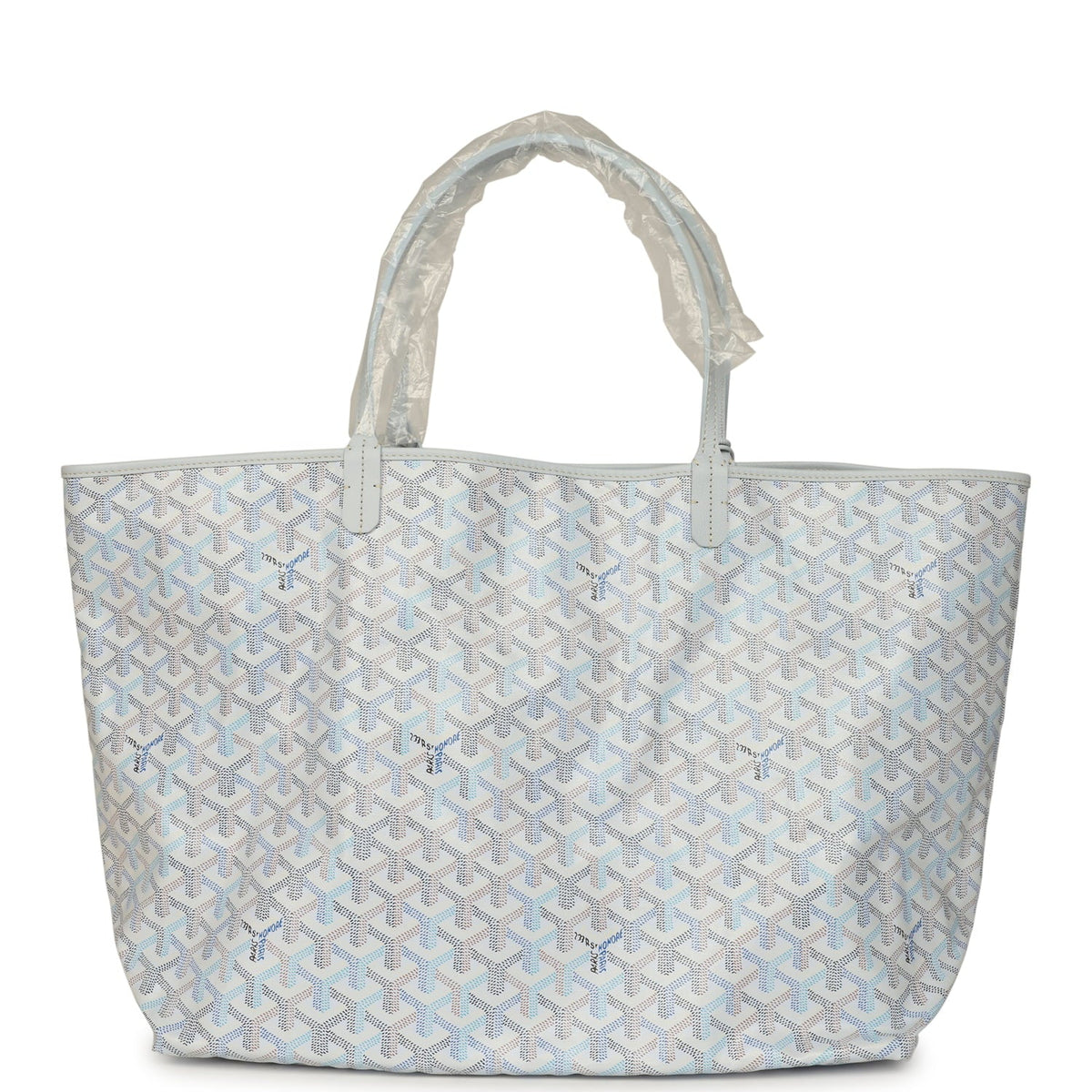 Goyard Goyardine Polar Blue Saint Louis GM Tote Palladium Hardware