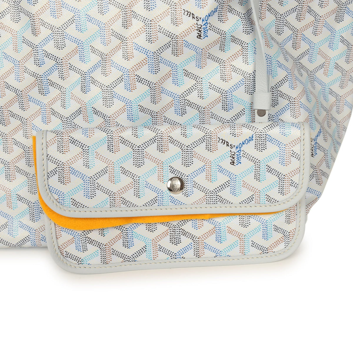 Goyard Goyardine Polar Blue Saint Louis GM Tote Palladium Hardware
