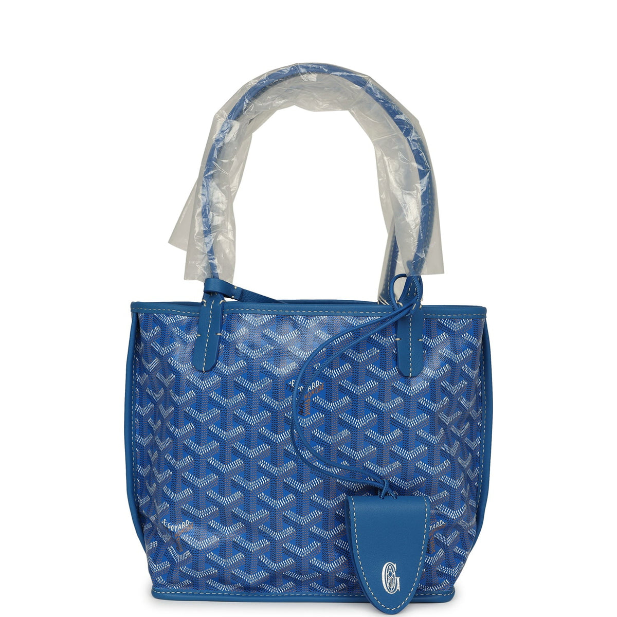 Goyard Goyardine Anjou Sky Blue Mini Bag Palladium Hardware
