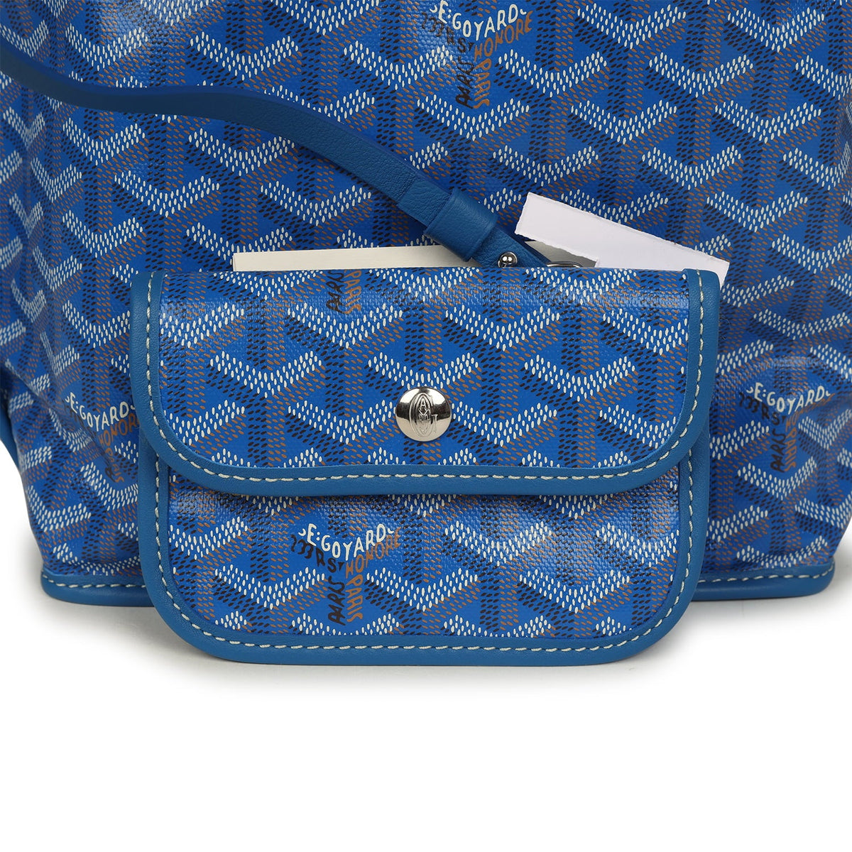 Goyard Goyardine Anjou Sky Blue Mini Bag Palladium Hardware