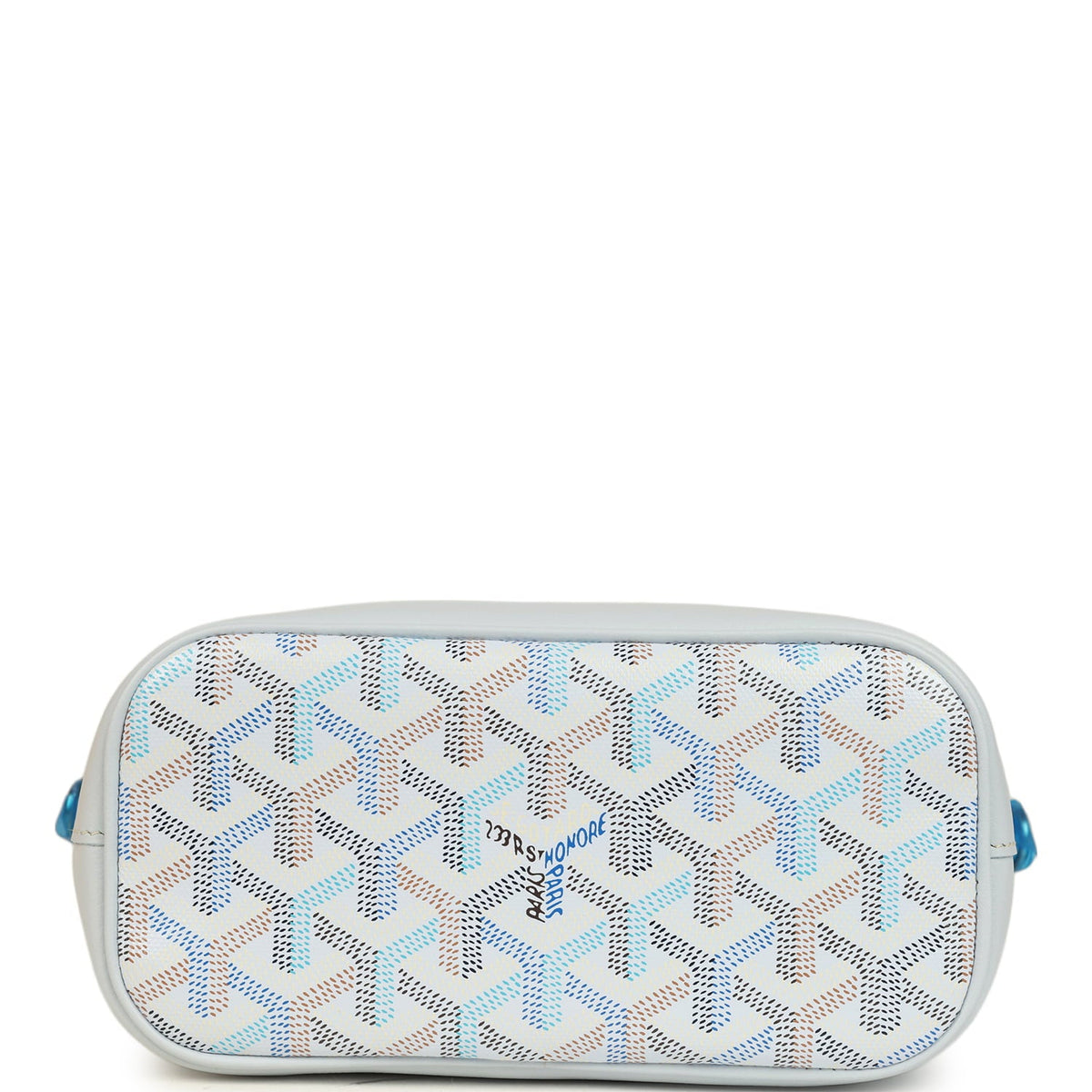 Goyard Goyardine Canvas Polar Blue Mini Alpin Backpack Palladium Hardware