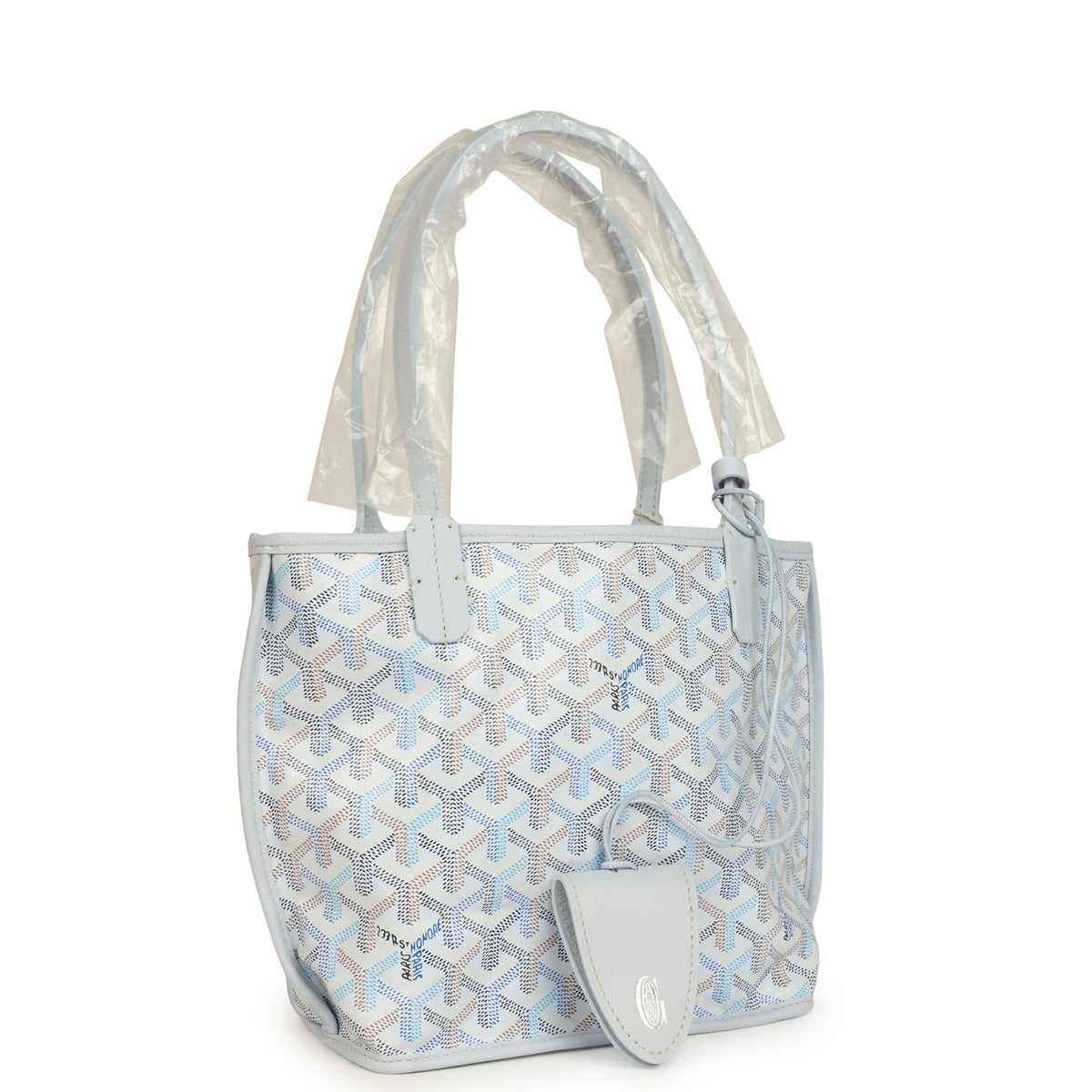 Goyard Goyardine Anjou Polar Blue Mini Bag Palladium Hardware