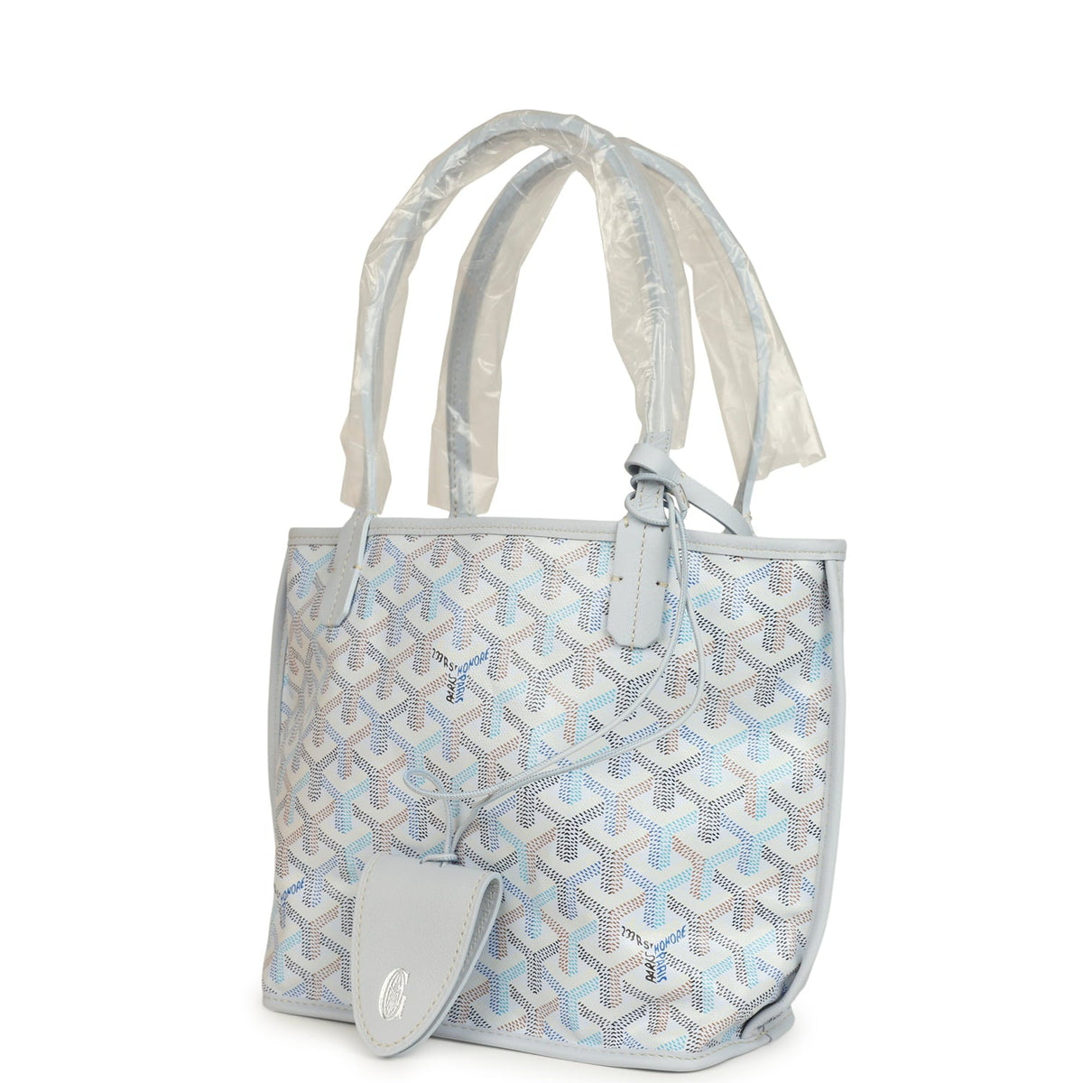 Goyard Goyardine Anjou Polar Blue Mini Bag Palladium Hardware