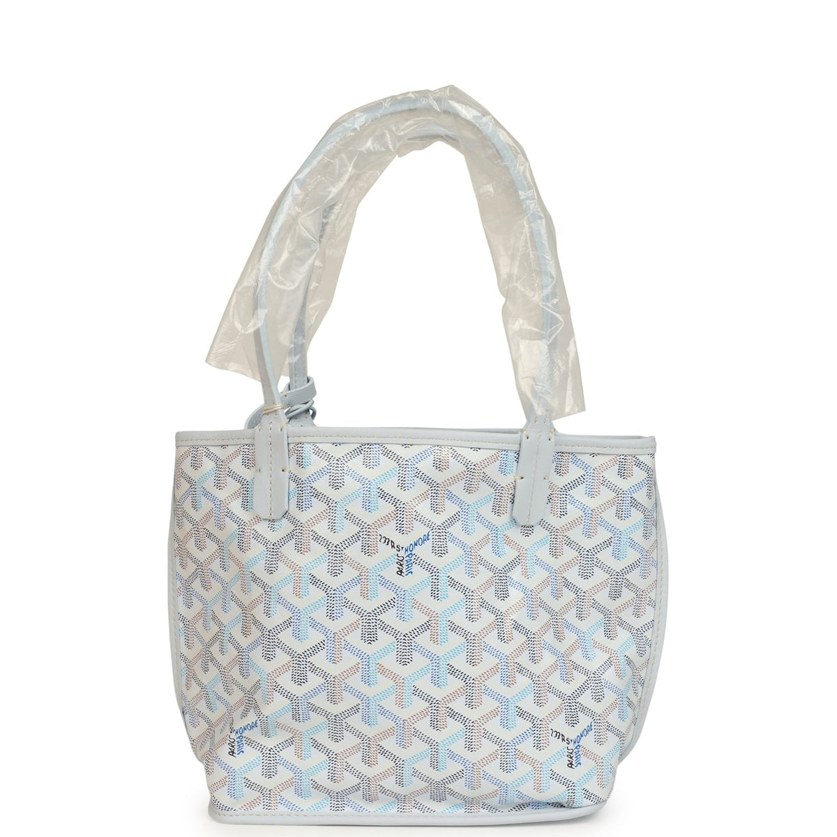 Goyard Goyardine Anjou Polar Blue Mini Bag Palladium Hardware