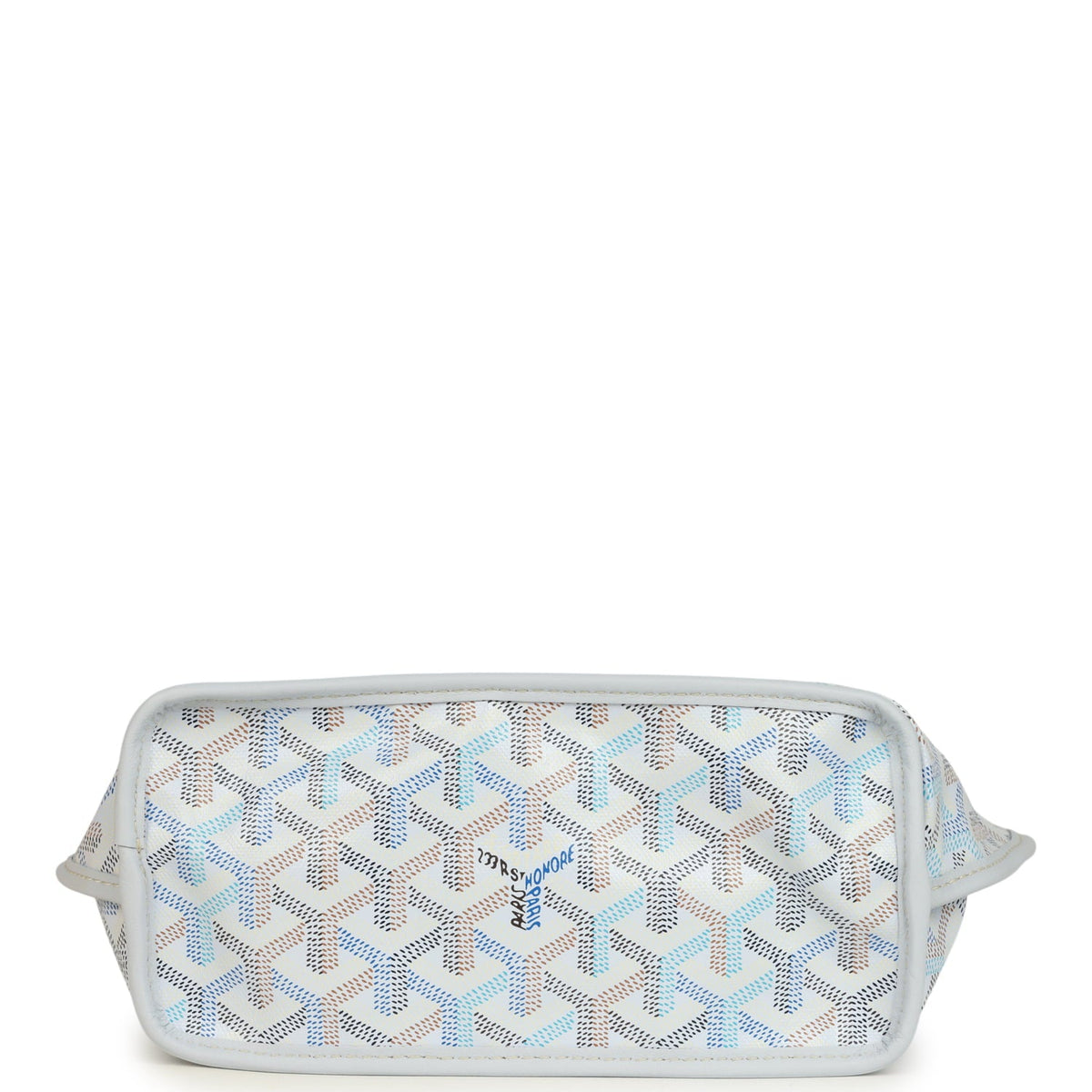 Goyard Goyardine Anjou Polar Blue Mini Bag Palladium Hardware