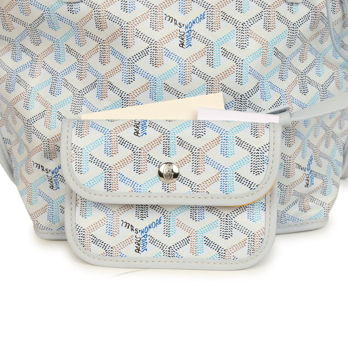 Goyard Goyardine Anjou Polar Blue Mini Bag Palladium Hardware
