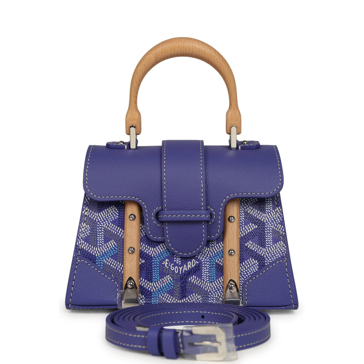 Goyard Goyardine Canvas Blueberry Purple Saigon Structure Nano Palladium Hardware