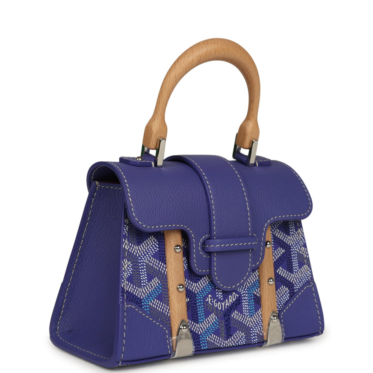 Goyard Goyardine Canvas Blueberry Purple Saigon Structure Nano Palladium Hardware