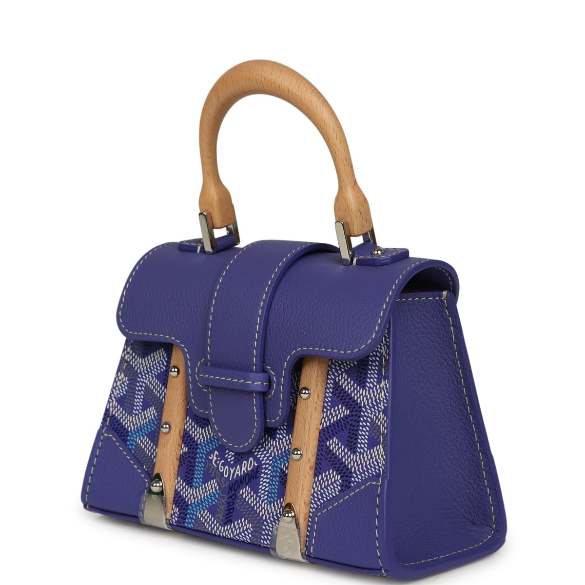 Goyard Goyardine Canvas Blueberry Purple Saigon Structure Nano Palladium Hardware