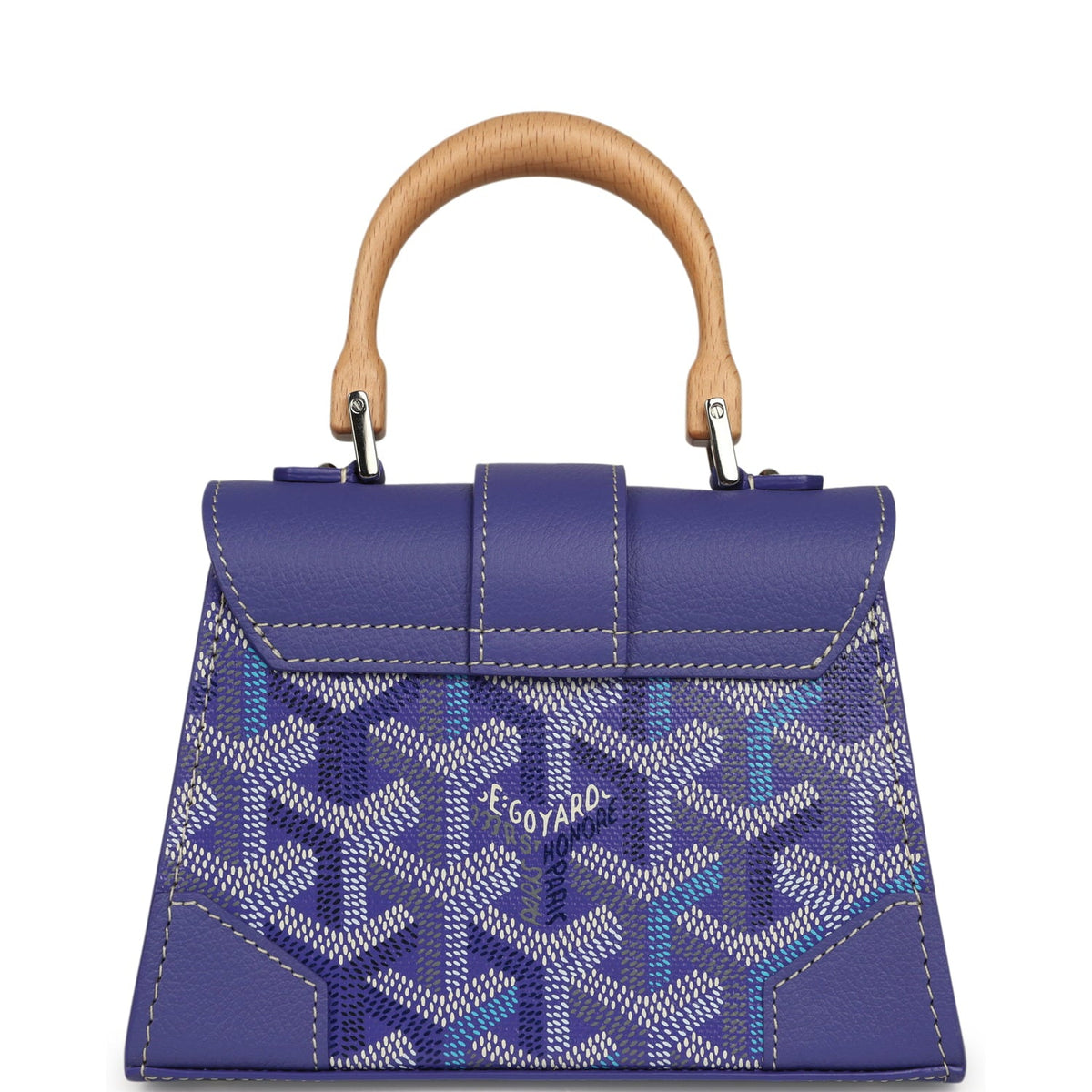 Goyard Goyardine Canvas Blueberry Purple Saigon Structure Nano Palladium Hardware