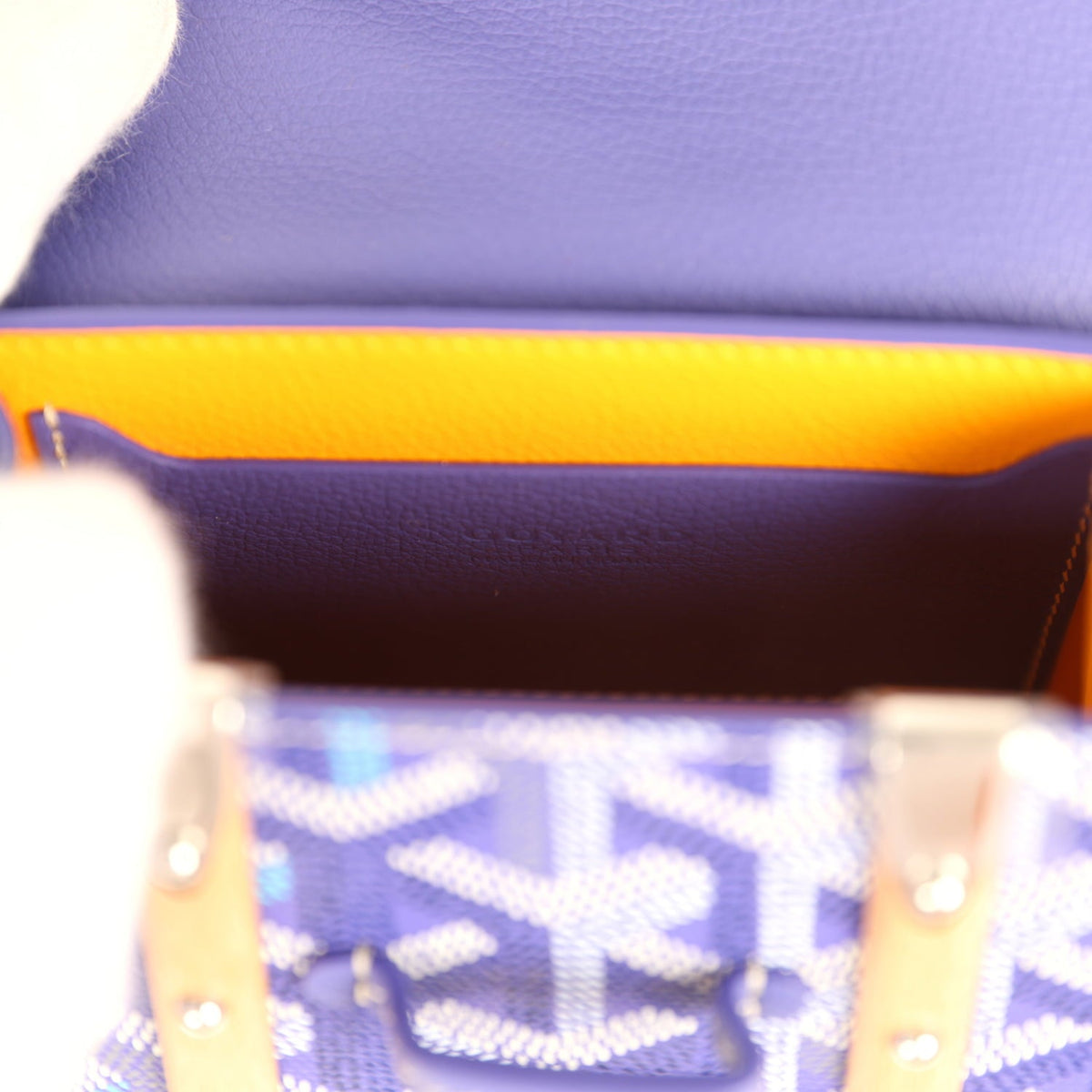 Goyard Goyardine Canvas Blueberry Purple Saigon Structure Nano Palladium Hardware