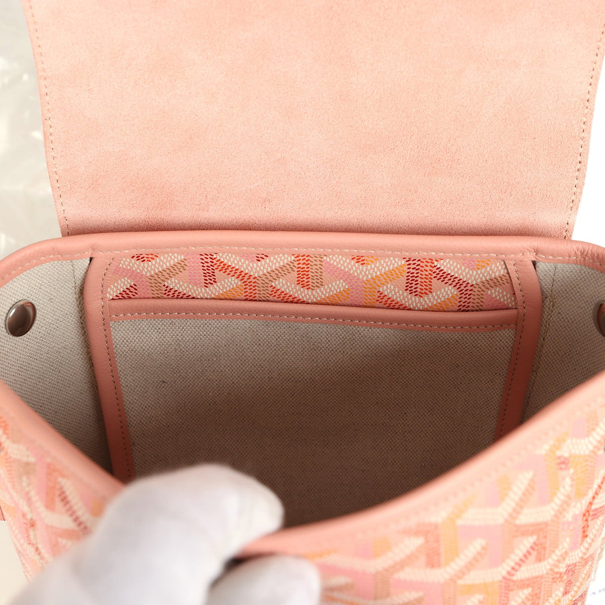 Goyard Goyardine Canvas Powder Pink Mini Alpin Backpack Palladium Hardware